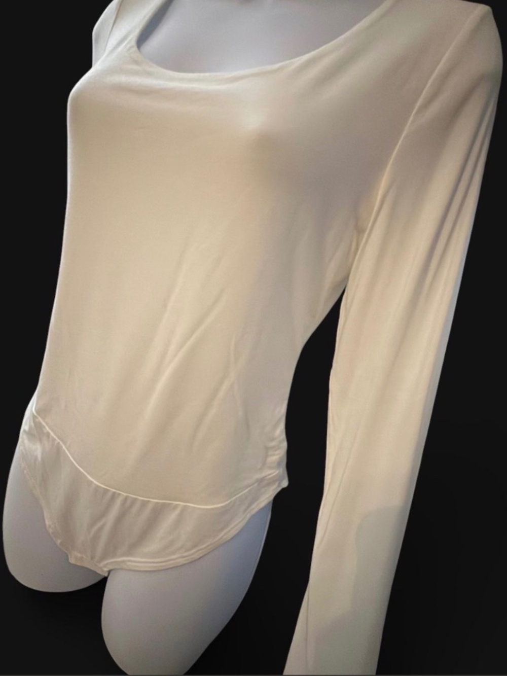 NWOT Boutique Cream Bodysuit (Lg)